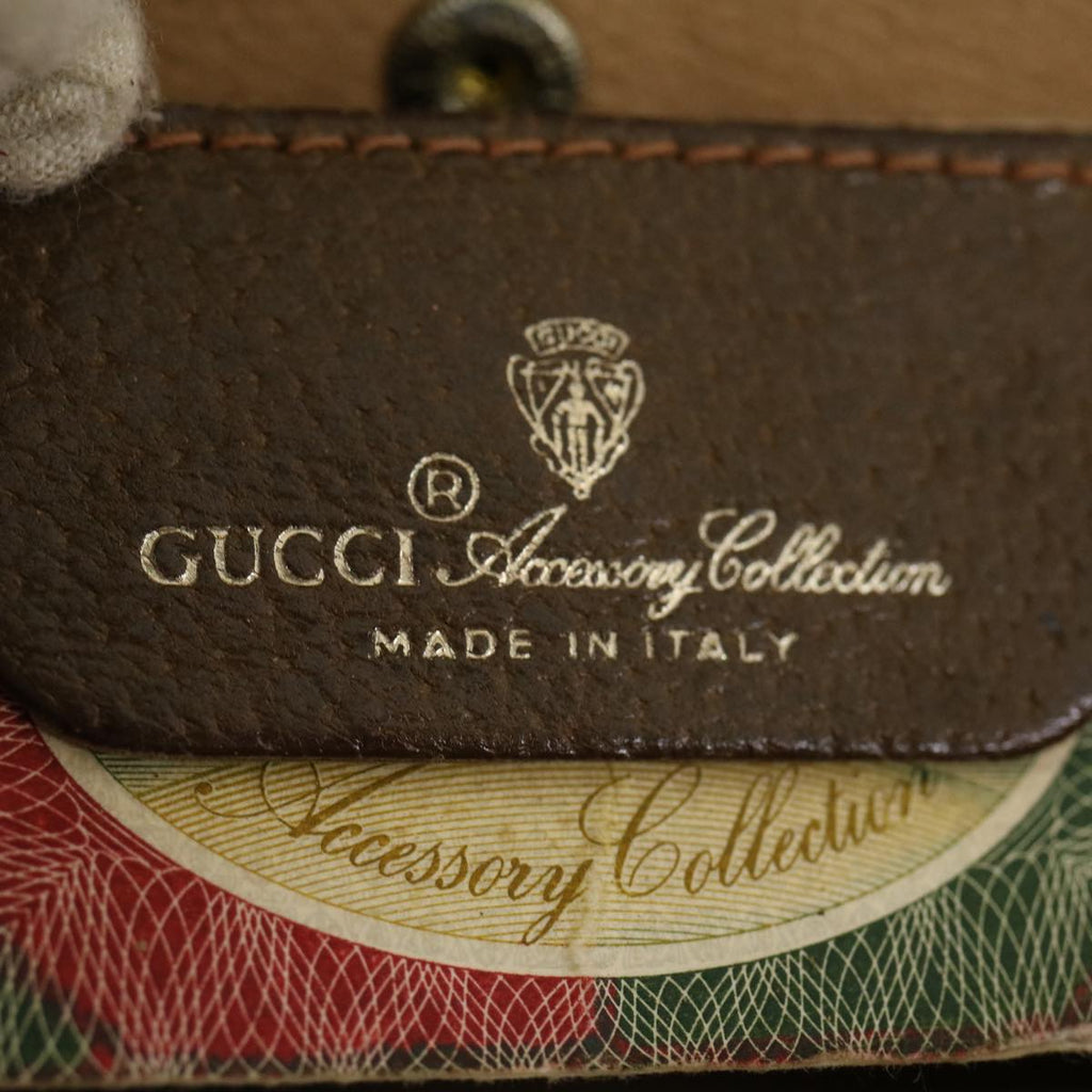 GUCCI Web Sherry Line GG Canvas Clutch Bag Beige Red Green yt864
