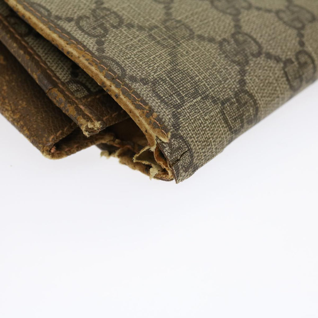 GUCCI Web Sherry Line GG Canvas Clutch Bag Beige Red Green yt864