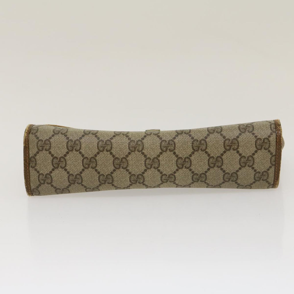 GUCCI Web Sherry Line GG Canvas Clutch Bag Beige Red Green yt864