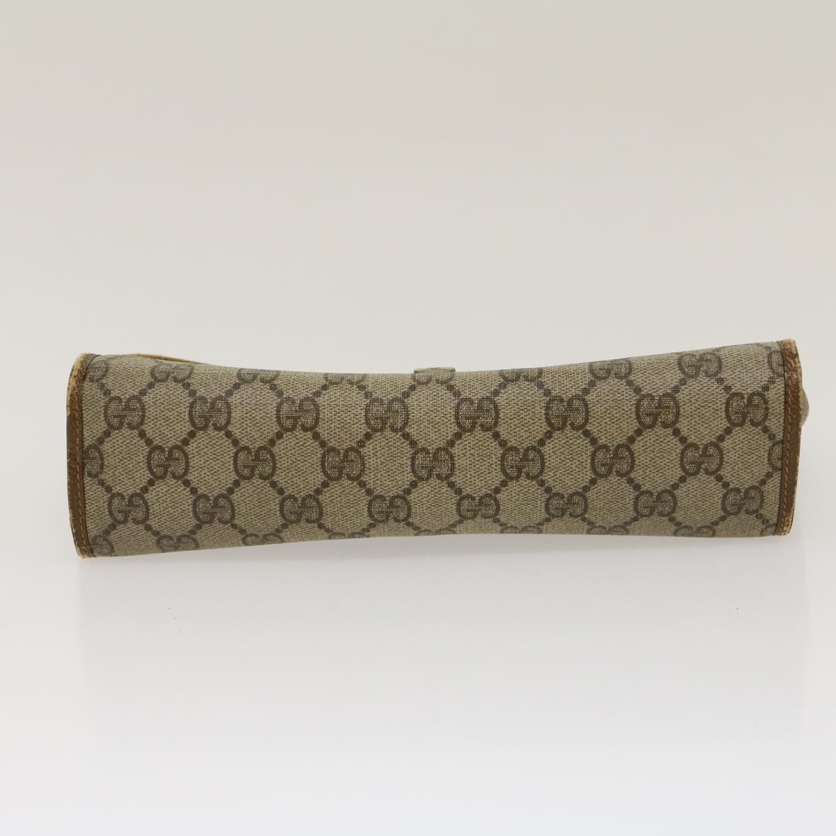 GUCCI Web Sherry Line GG Canvas Clutch Bag Beige Red Green yt864