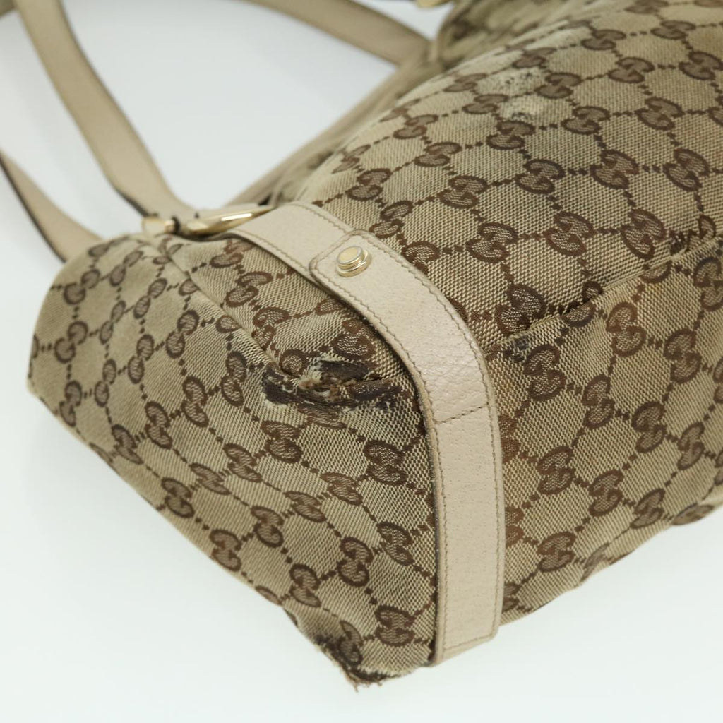 GUCCI GG Canvas Shoulder Bag Beige 130736 yt927