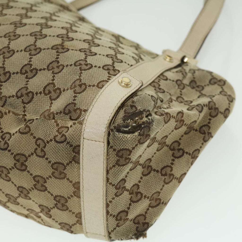 GUCCI GG Canvas Shoulder Bag Beige 130736 yt927