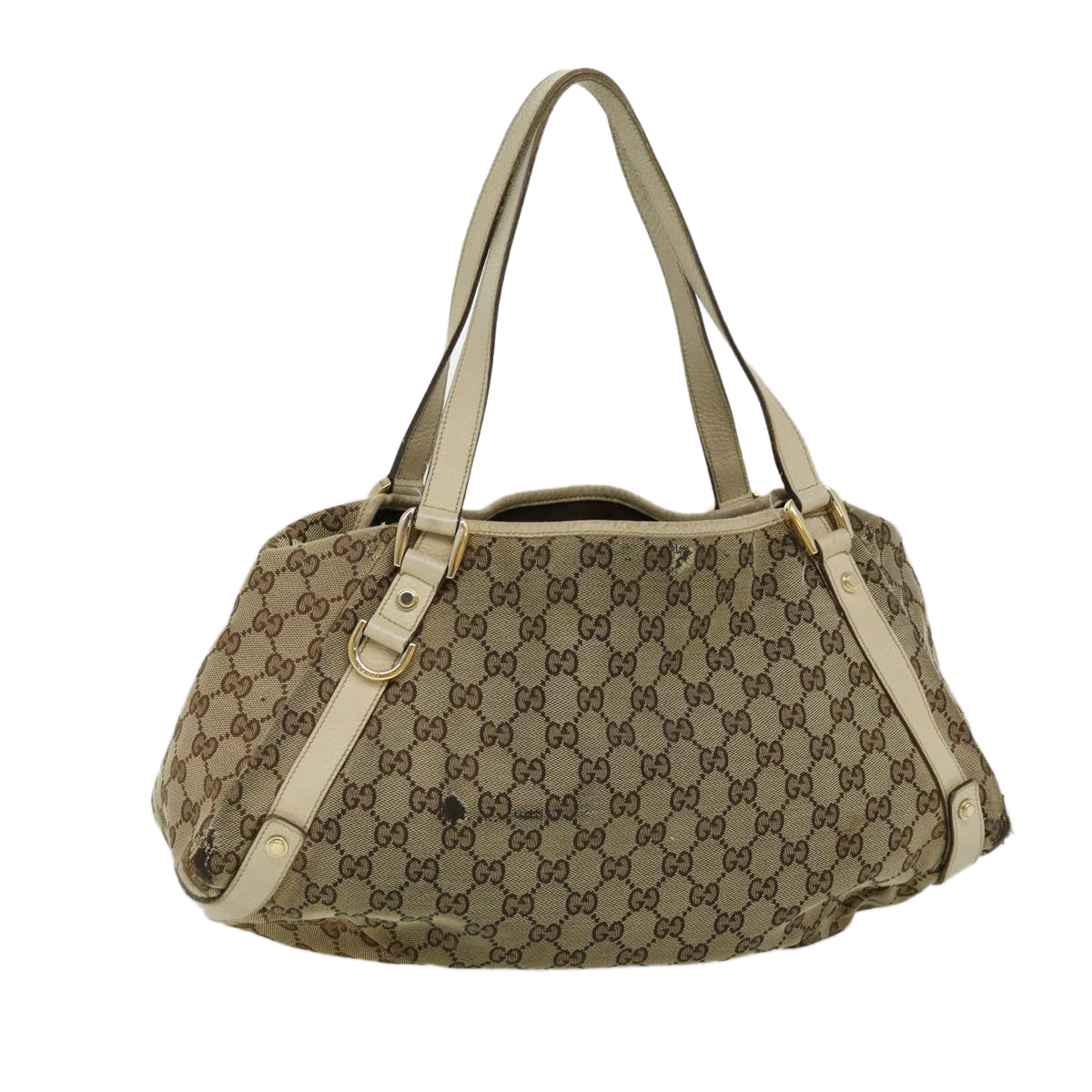 GUCCI GG Canvas Shoulder Bag Beige 130736 yt927