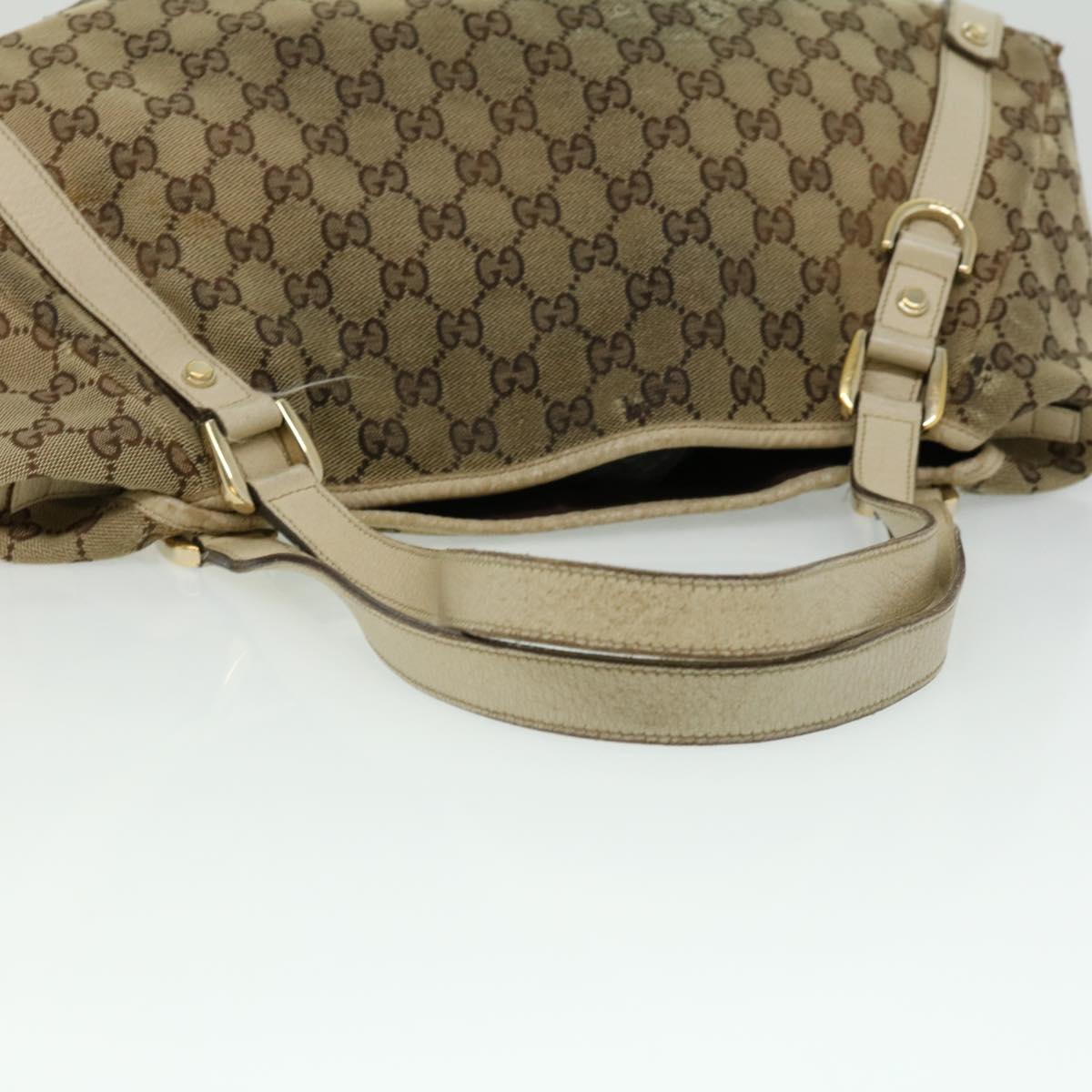 GUCCI GG Canvas Shoulder Bag Beige 130736 yt927