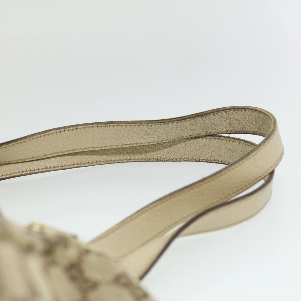 GUCCI GG Canvas Shoulder Bag Beige 130736 yt927