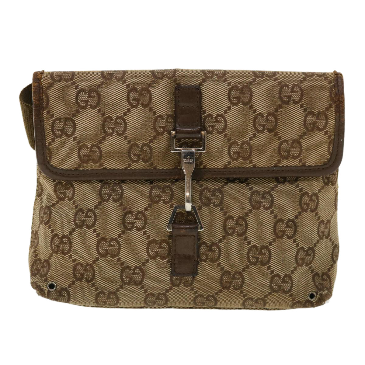 GUCCI GG Canvas Waist Bag Beige 92548 212792 yt967