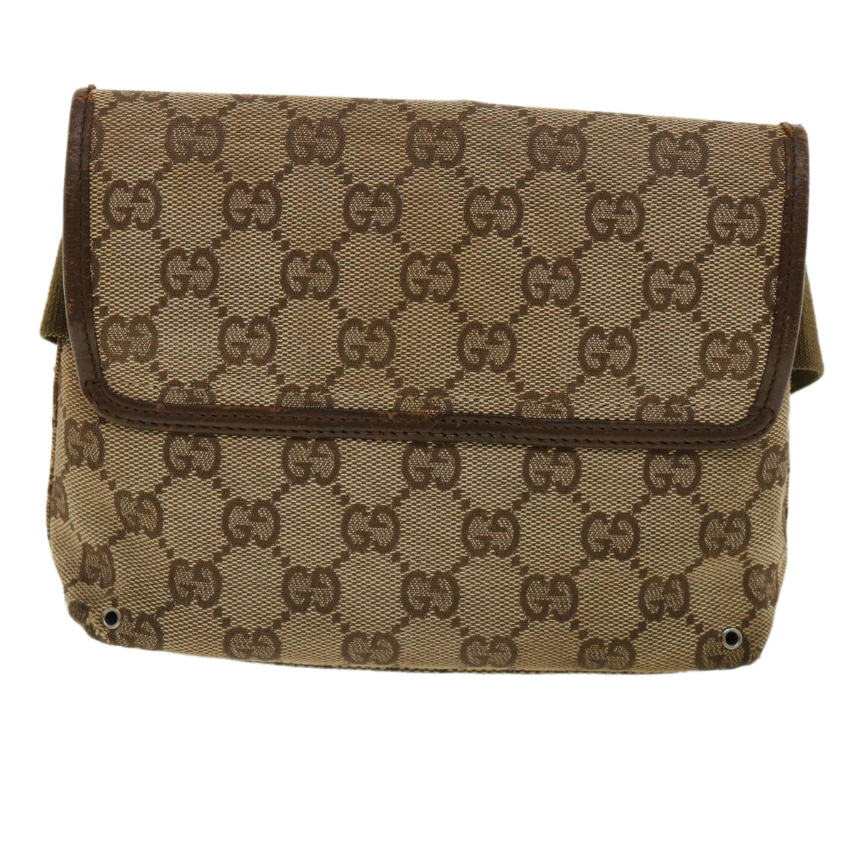 GUCCI GG Canvas Waist Bag Beige 92548 212792 yt967