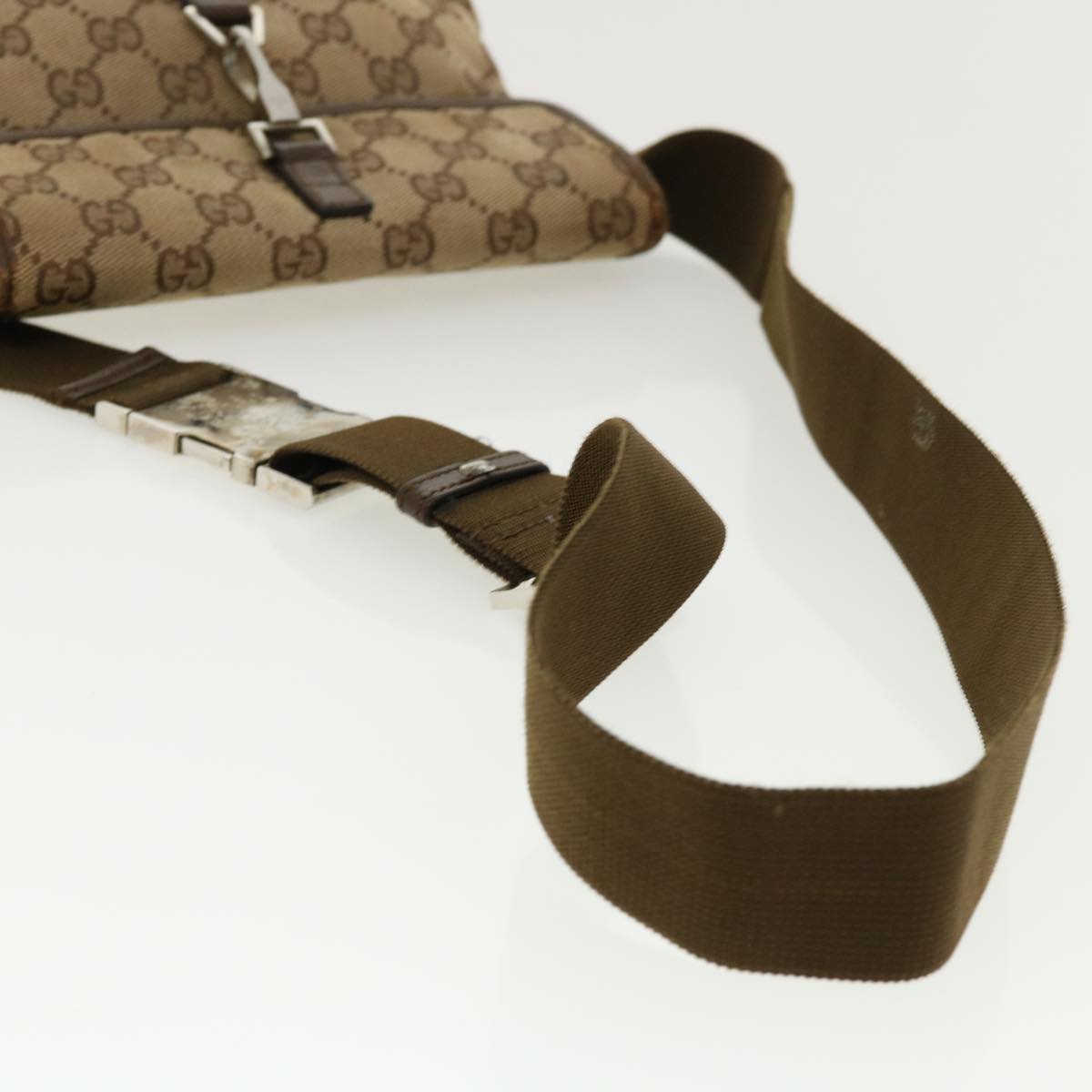 GUCCI GG Canvas Waist Bag Beige 92548 212792 yt967
