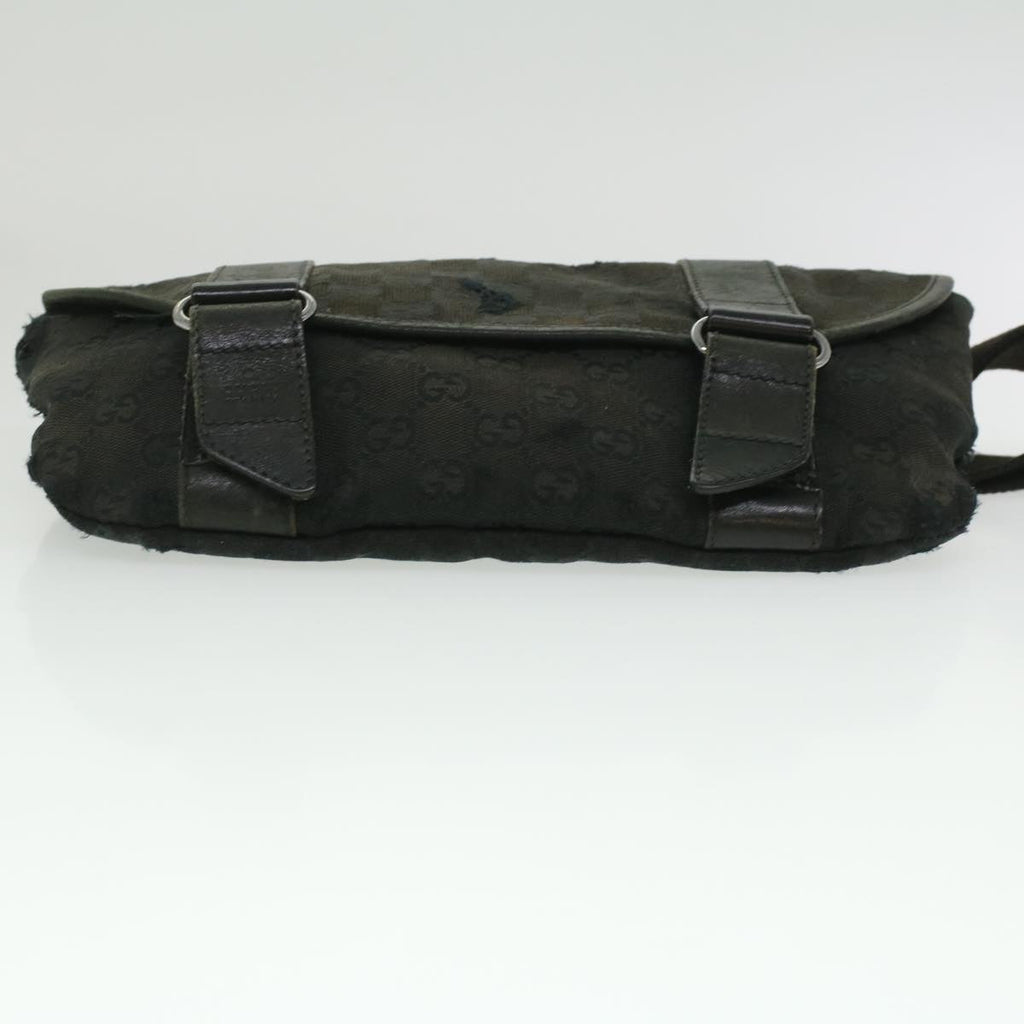 GUCCI GG Canvas Waist Bag Black 145851 200905 yt968