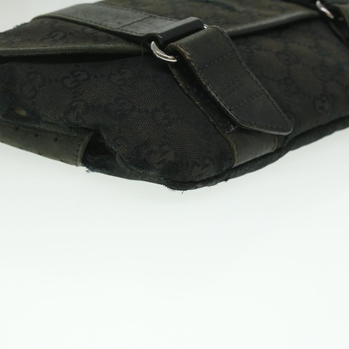 GUCCI GG Canvas Waist Bag Black 145851 200905 yt968