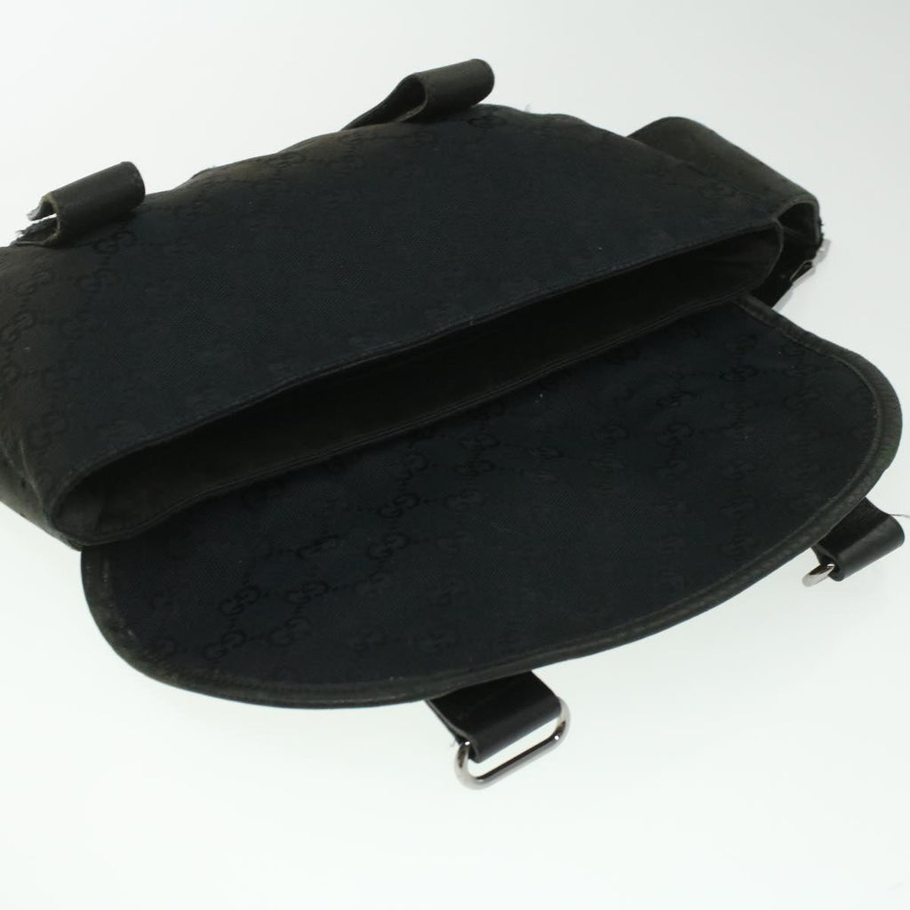 GUCCI GG Canvas Waist Bag Black 145851 200905 yt968