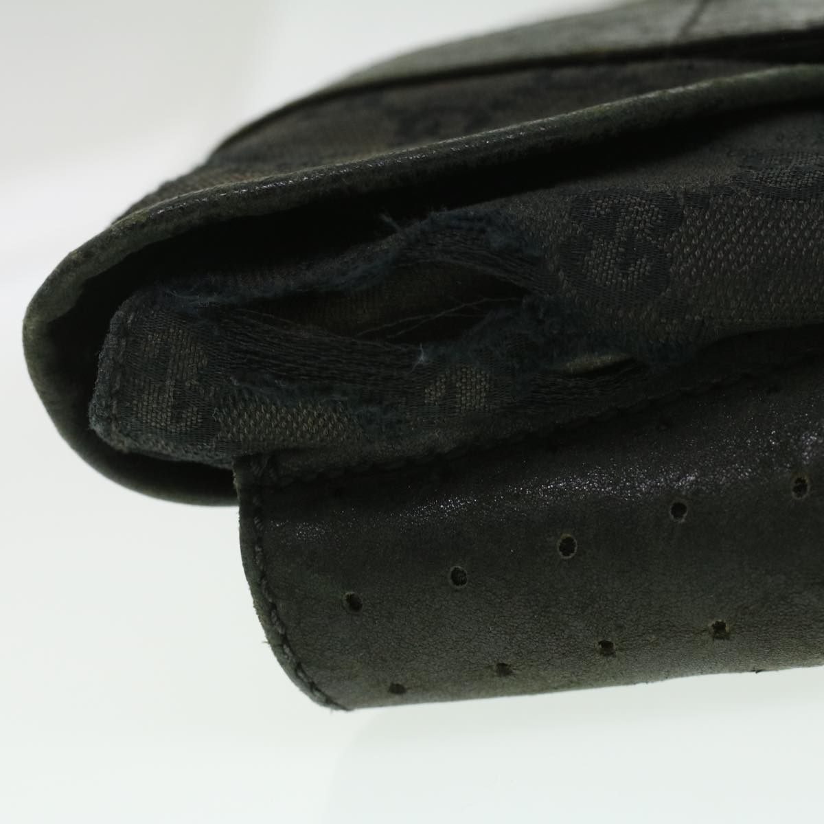 GUCCI GG Canvas Waist Bag Black 145851 200905 yt968