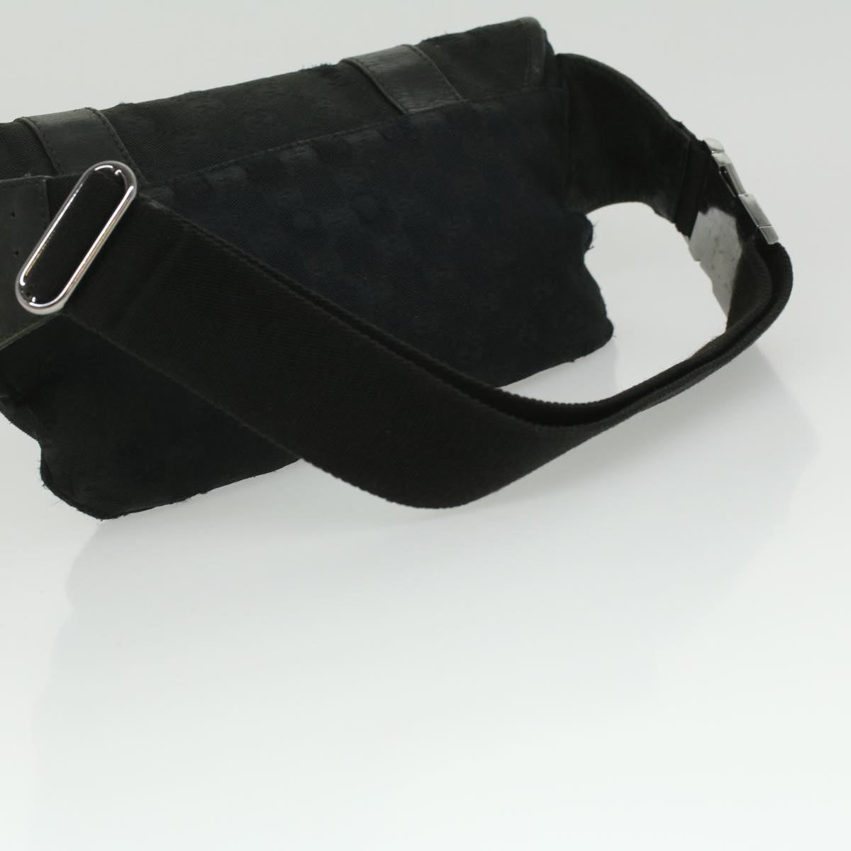 GUCCI GG Canvas Waist Bag Black 145851 200905 yt968
