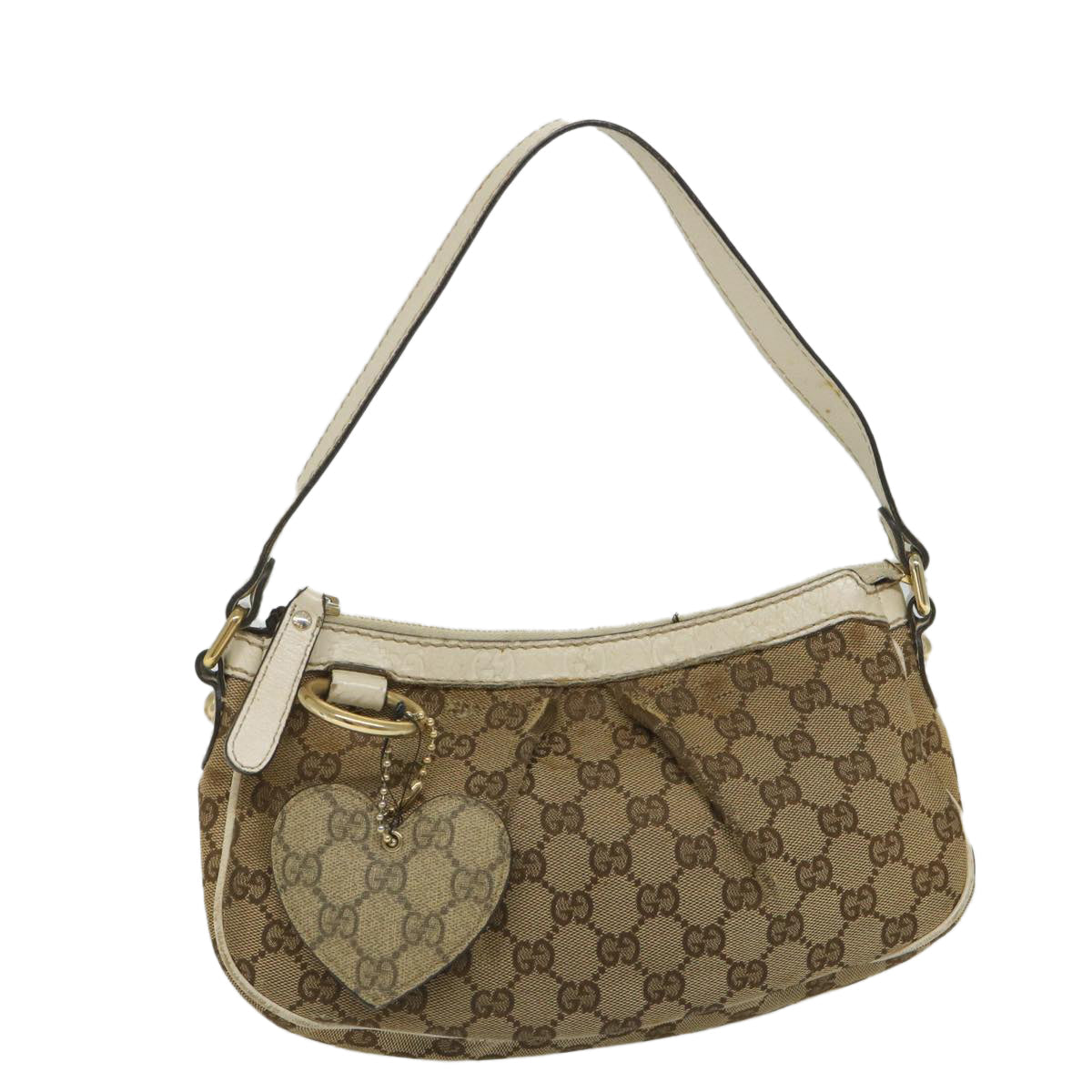 GUCCI GG Canvas Shoulder Bag Beige 211945 yt982