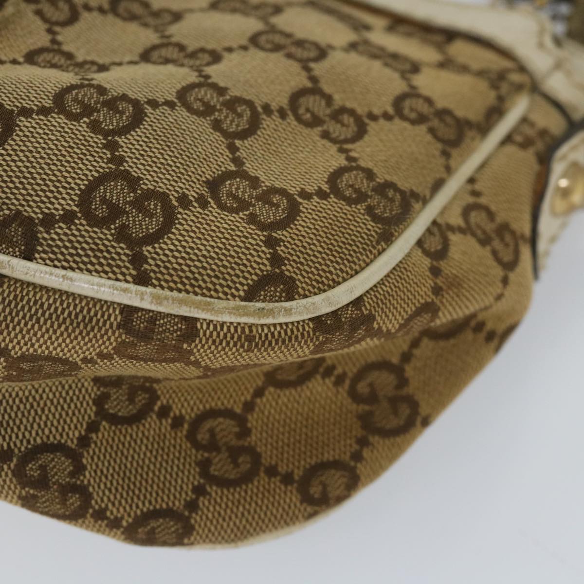 GUCCI GG Canvas Shoulder Bag Beige 211945 yt982