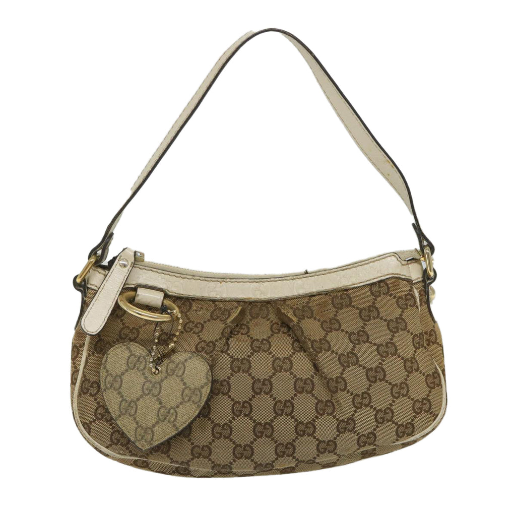 GUCCI GG Canvas Shoulder Bag Beige 211945 yt982