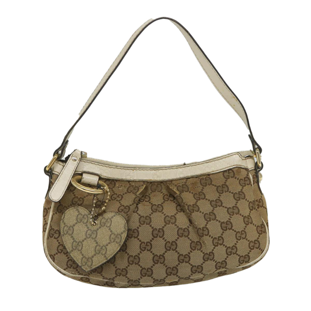GUCCI GG Canvas Shoulder Bag Beige 211945 yt982