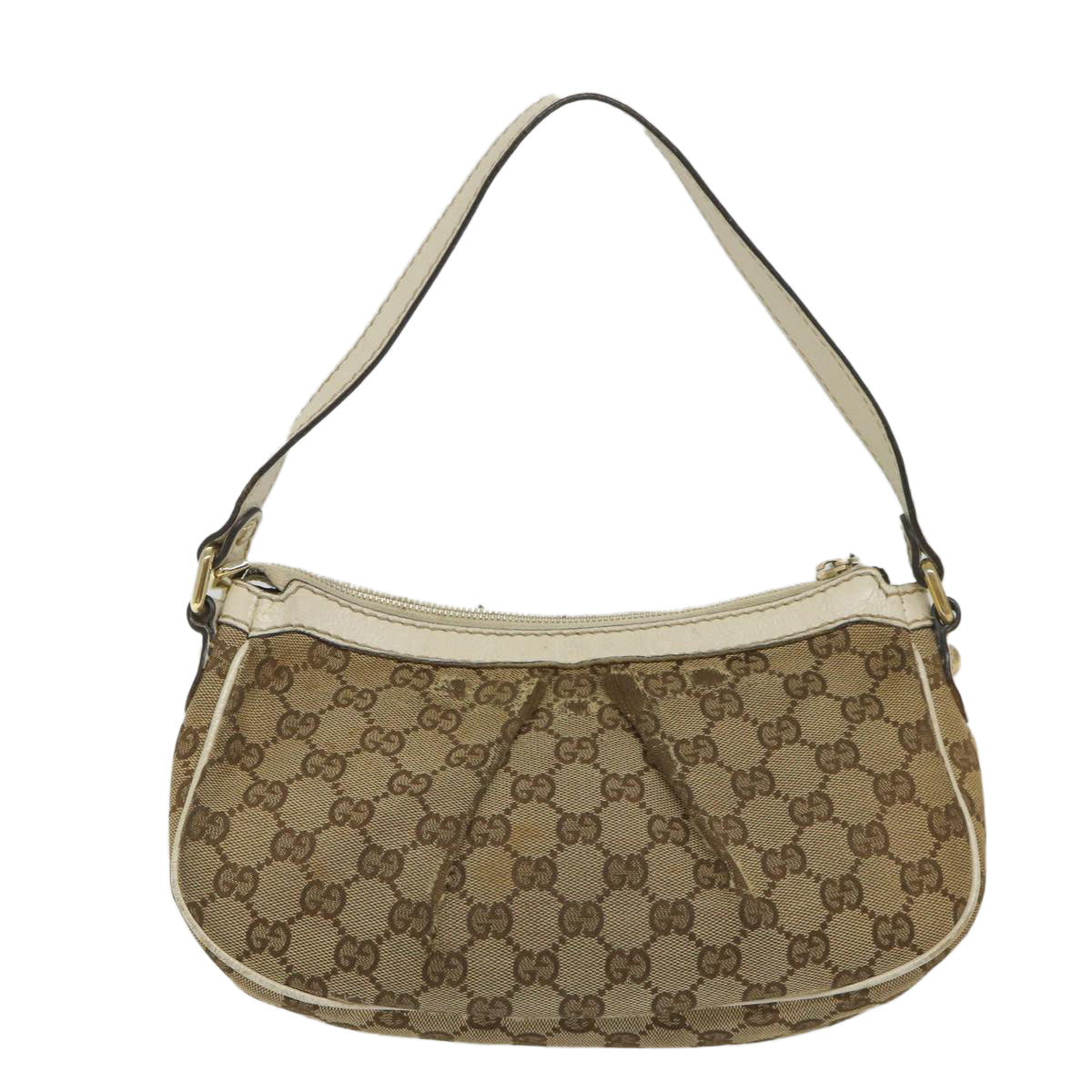 GUCCI GG Canvas Shoulder Bag Beige 211945 yt982