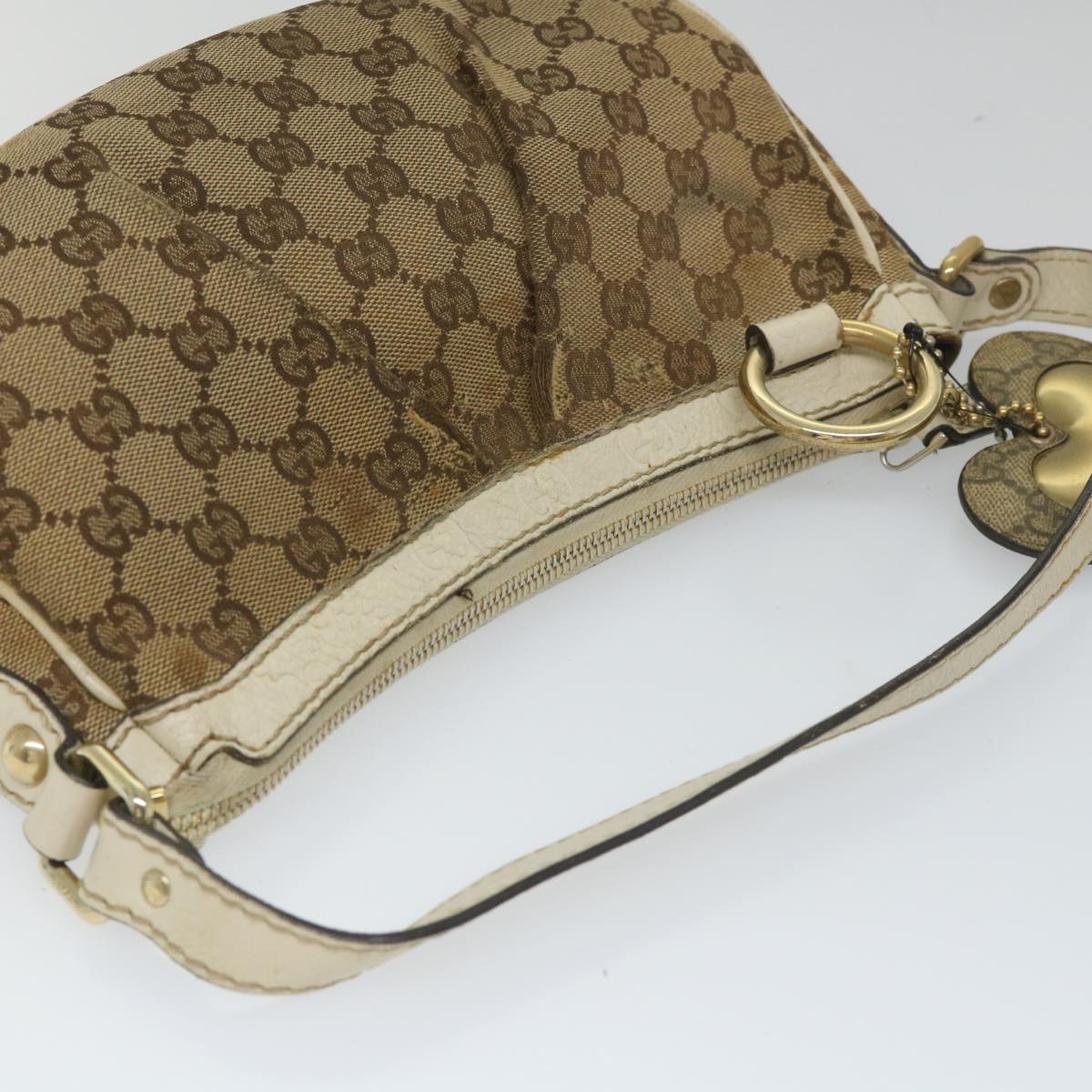 GUCCI GG Canvas Shoulder Bag Beige 211945 yt982