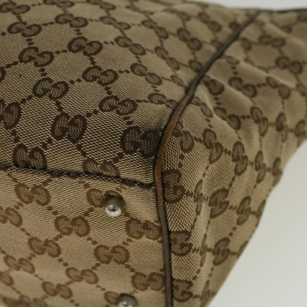 GUCCI GG Canvas Web Sherry Line Tote Bag Beige Red Green 145758 yt984
