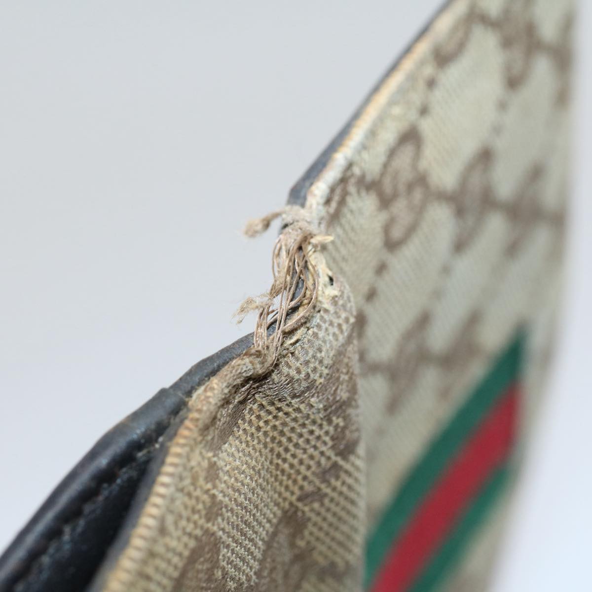 GUCCI GG Canvas Jackie Web Sherry Line Wallet 3Set Beige Red Green yt988