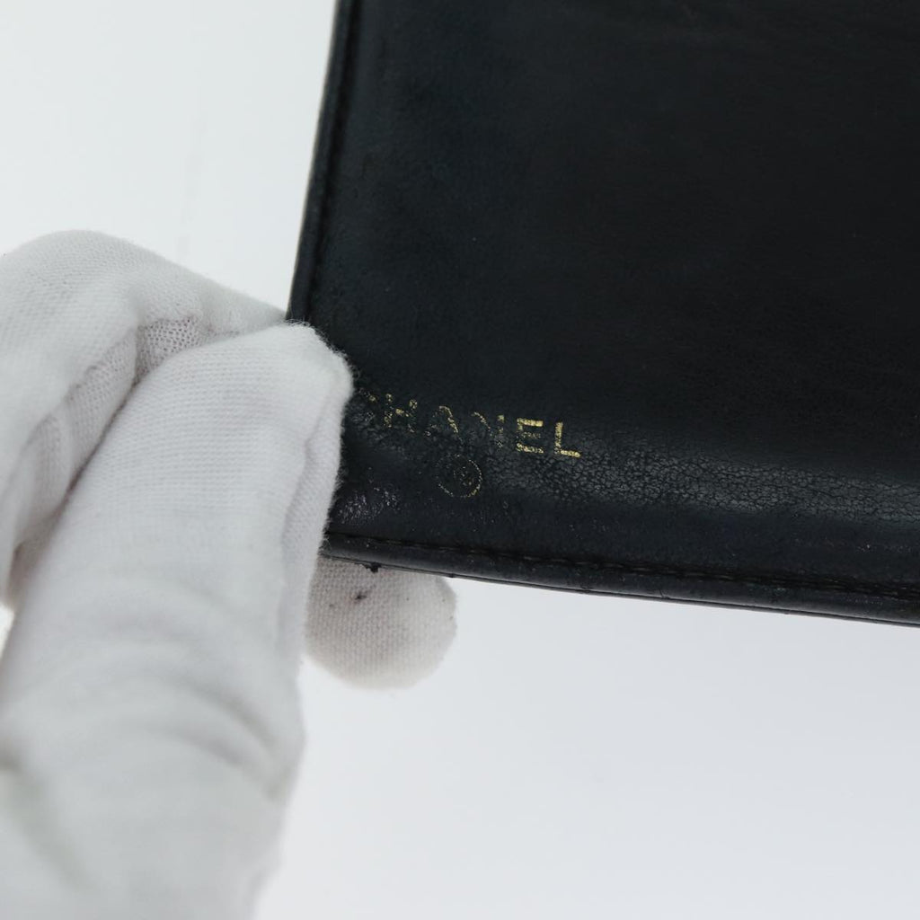 CHANEL COCO Mark Wallet Caviar Skin Black CC yt993