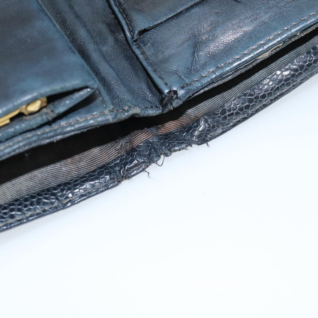 CHANEL COCO Mark Wallet Caviar Skin Black CC yt993
