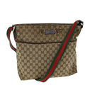 GUCCI Web Sherry Line GG Canvas Shoulder Bag Red Beige Green 189751 yt998