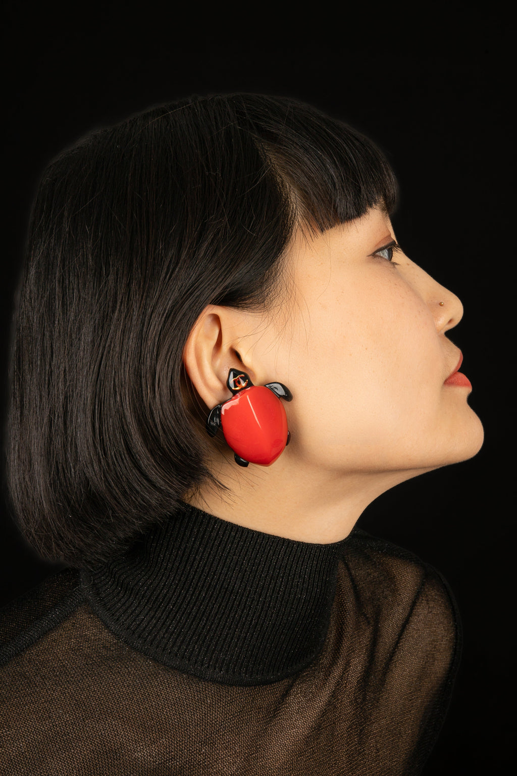 Rares boucles d'oreilles tortues Chanel