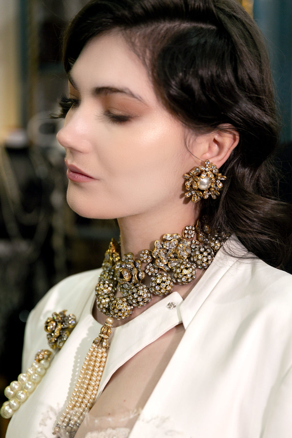 Boucles d'oreilles camélia Chanel
