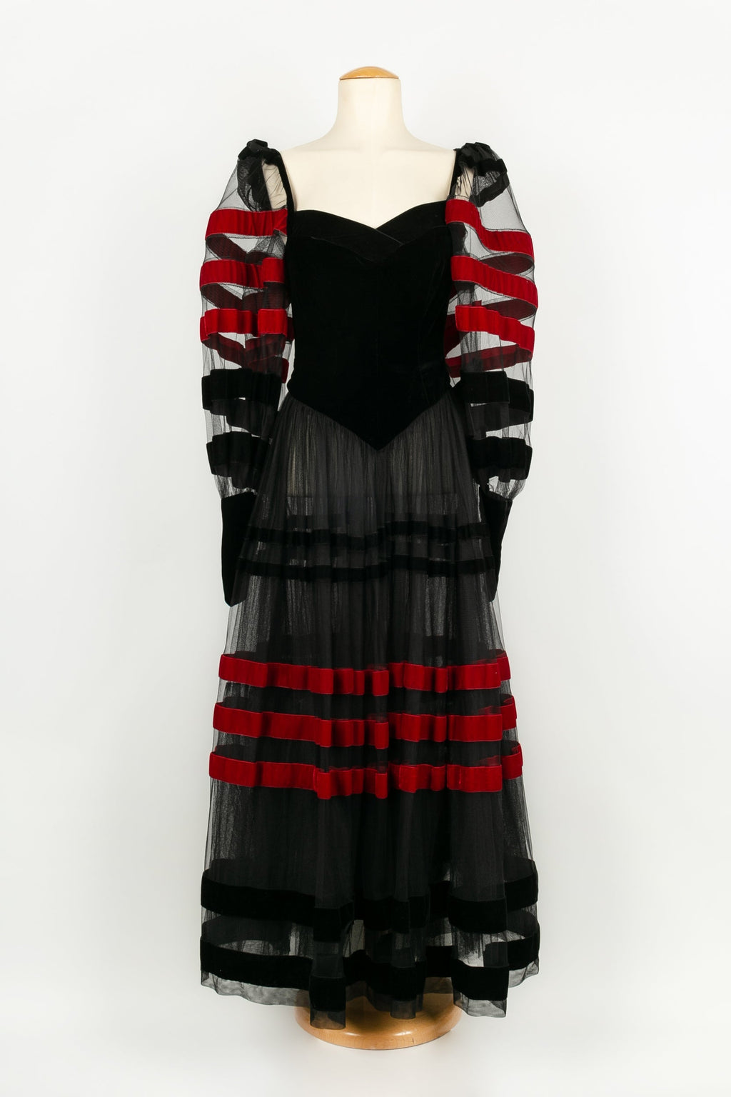 Robe en velours et tulle Loris Azzaro