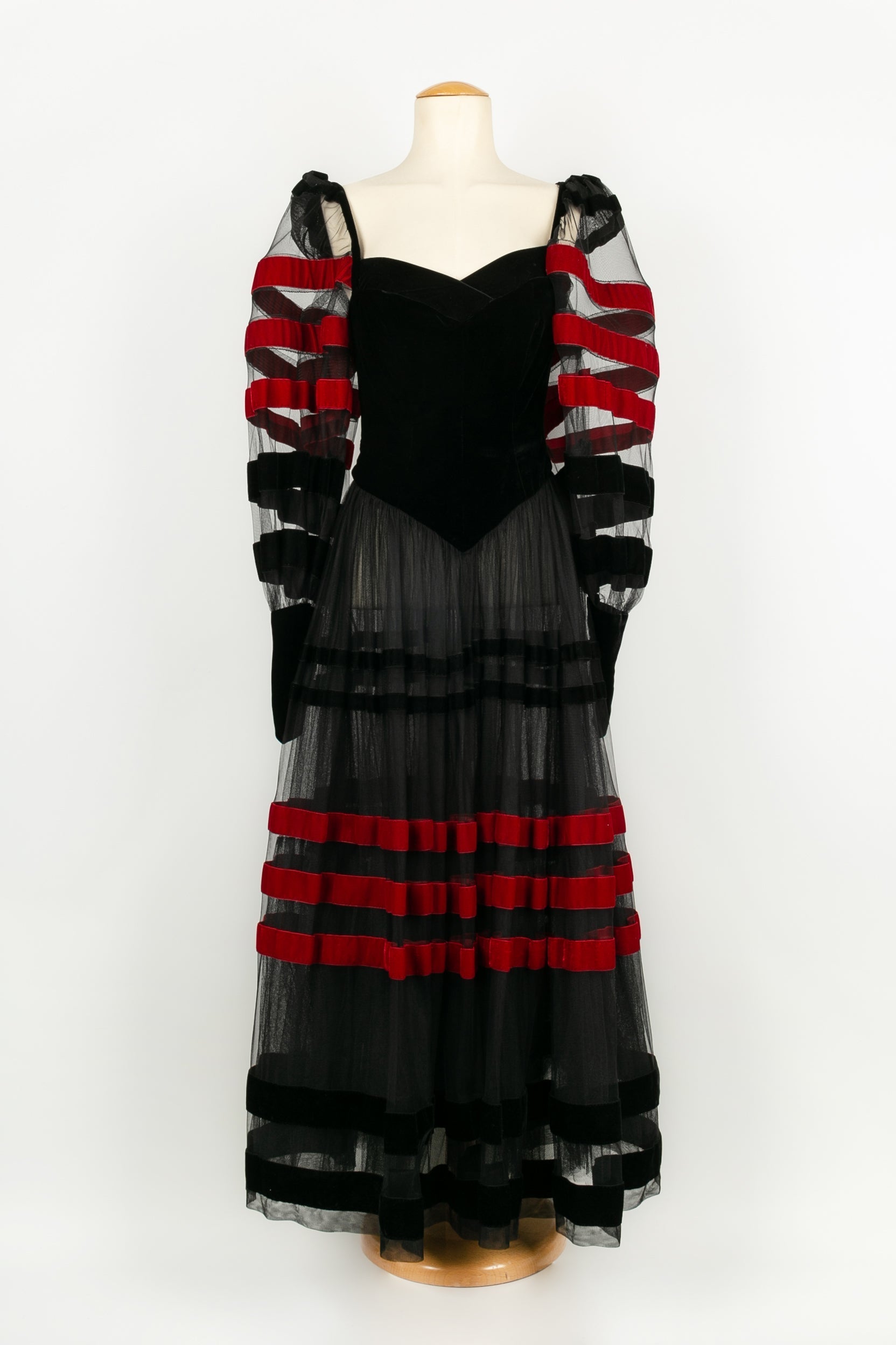 Robe en velours et tulle Loris Azzaro