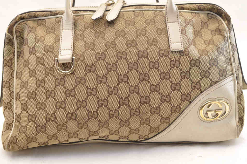 GUCCI GG Canvas Tote Bag Brown yy580